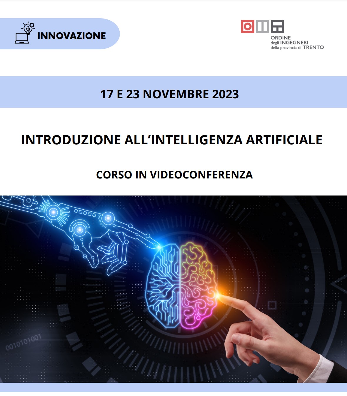 2023 11 17 corso ai machine learning ordine trento 1