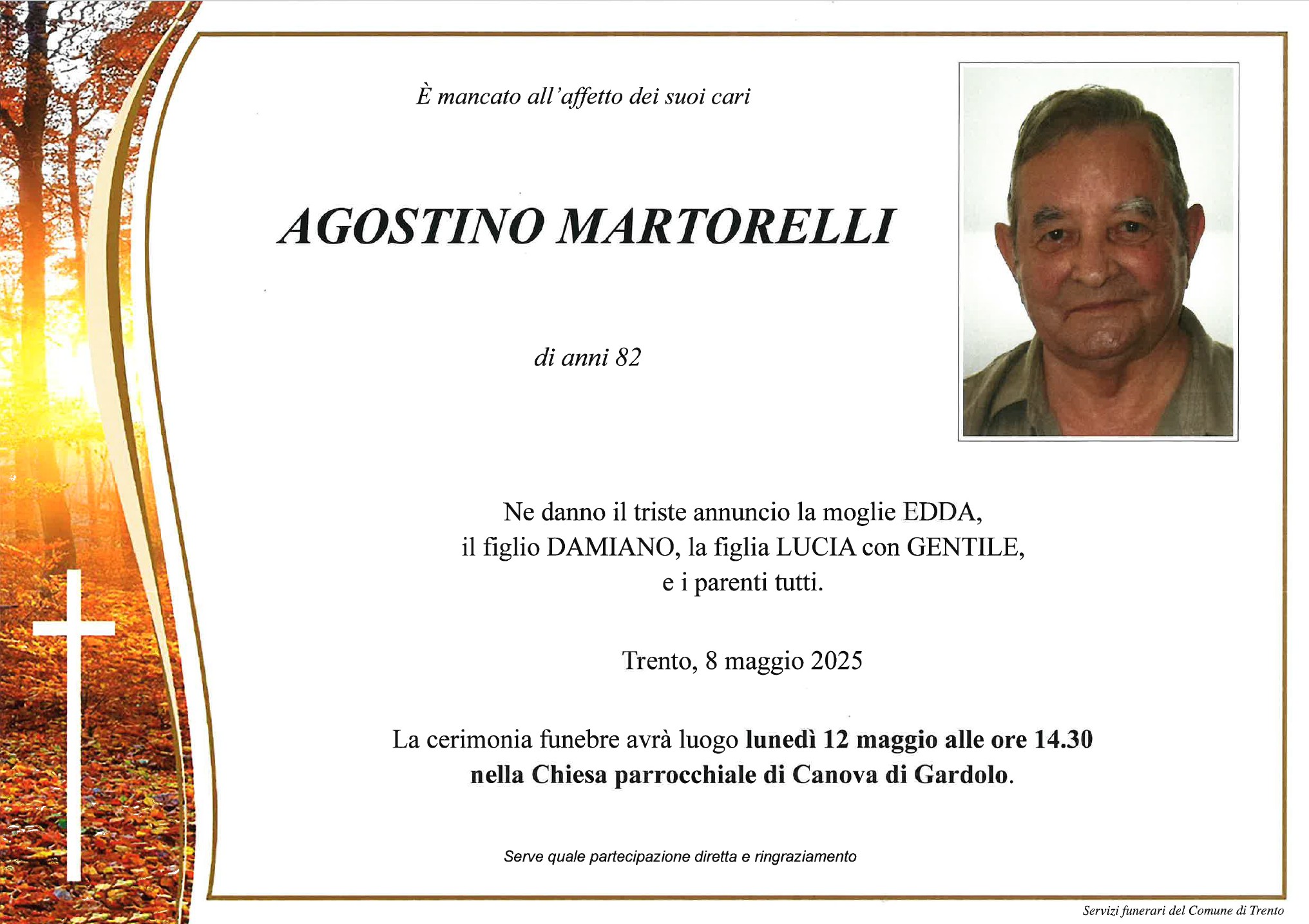 necrologio agostino martorelli